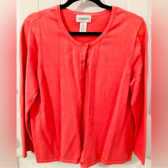 Rainbow of beautiful Cardigans! Set of 4: yellow, orange, bright pink, pale pink - Picture 8 of 13